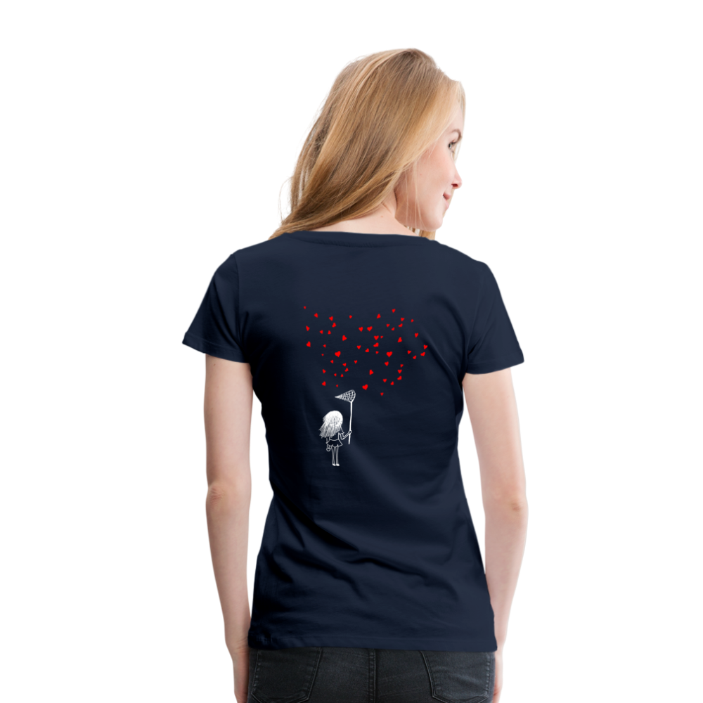 Maglietta Premium da donna | Spreadshirt | Collect Hearts - navy