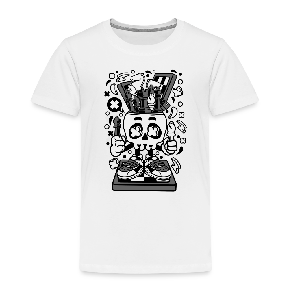 Maglietta Premium per bambini | Spreadshirt | Chess Skull - bianco