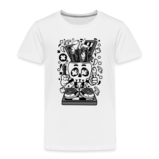 Maglietta Premium per bambini | Spreadshirt | Chess Skull - bianco