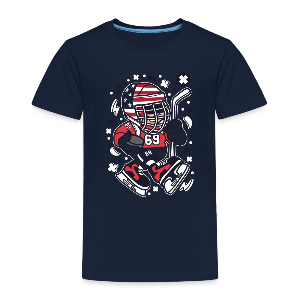 Maglietta Premium per bambini | Spreadshirt | American Hockey Kid - navy