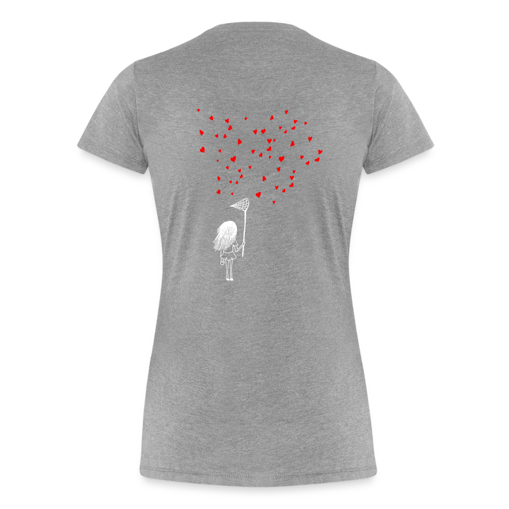 Maglietta Premium da donna | Spreadshirt | Collect Hearts - grigio melange