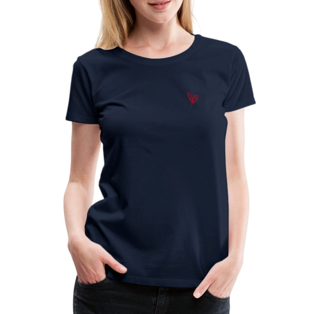 Maglietta Premium da donna | Spreadshirt | Collect Hearts - navy