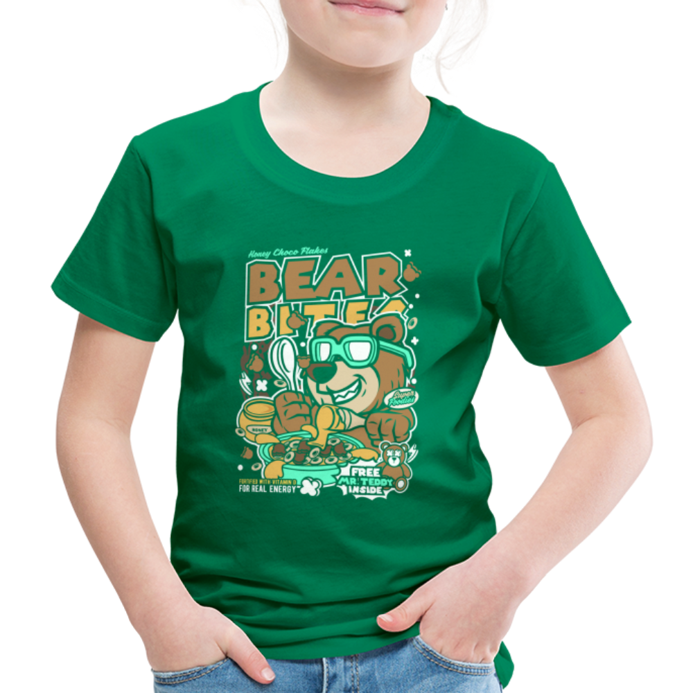 Maglietta Premium per bambini | Spreadshirt | Bear Bites - verde kelly