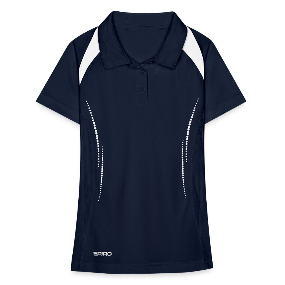 Polo traspirante per donna | Spiro - navy/bianco