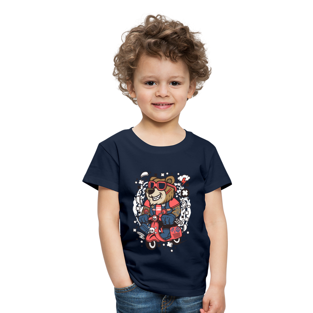 Maglietta Premium per bambini | Spreadshirt | Bear Scooterist - navy