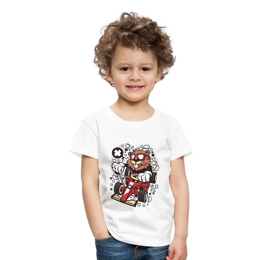 Maglietta Premium per bambini | Spreadshirt | Beaver Racer - bianco