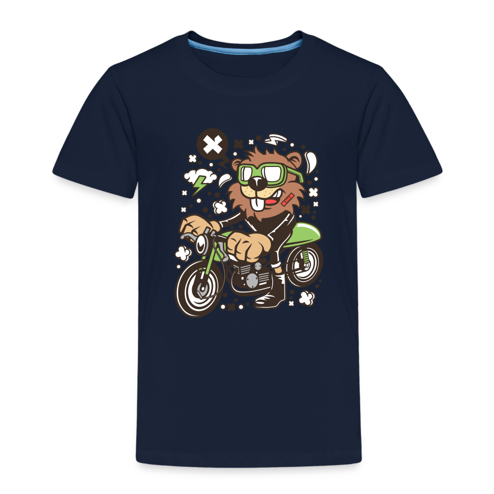 Maglietta Premium per bambini | Spreadshirt | Beaver Motorcycle - navy