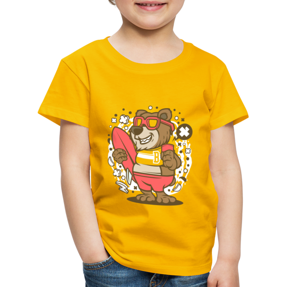 Maglietta Premium per bambini | Spreadshirt | Bear Surfing - giallo sole