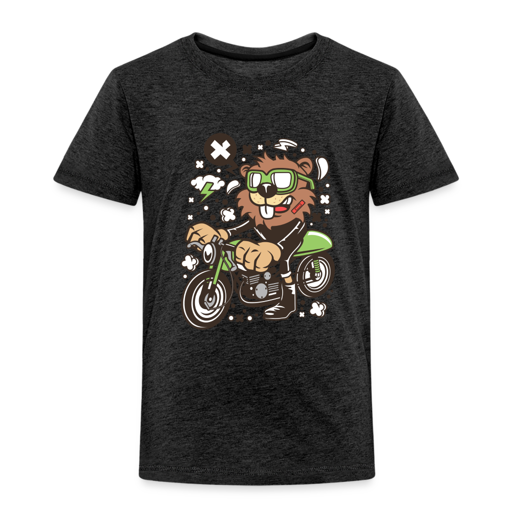 Maglietta Premium per bambini | Spreadshirt | Beaver Motorcycle - antracite