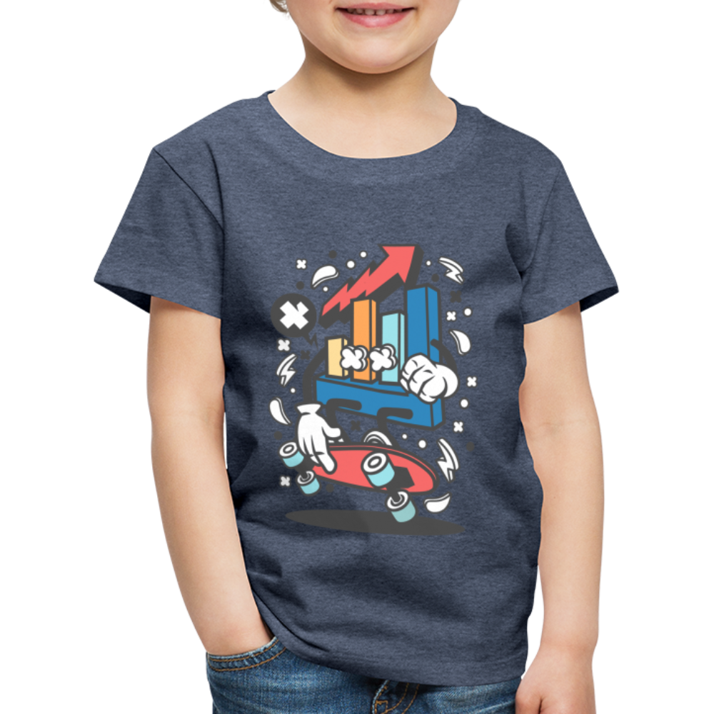 Maglietta Premium per bambini | Spreadshirt | Chart Skater - bluastro