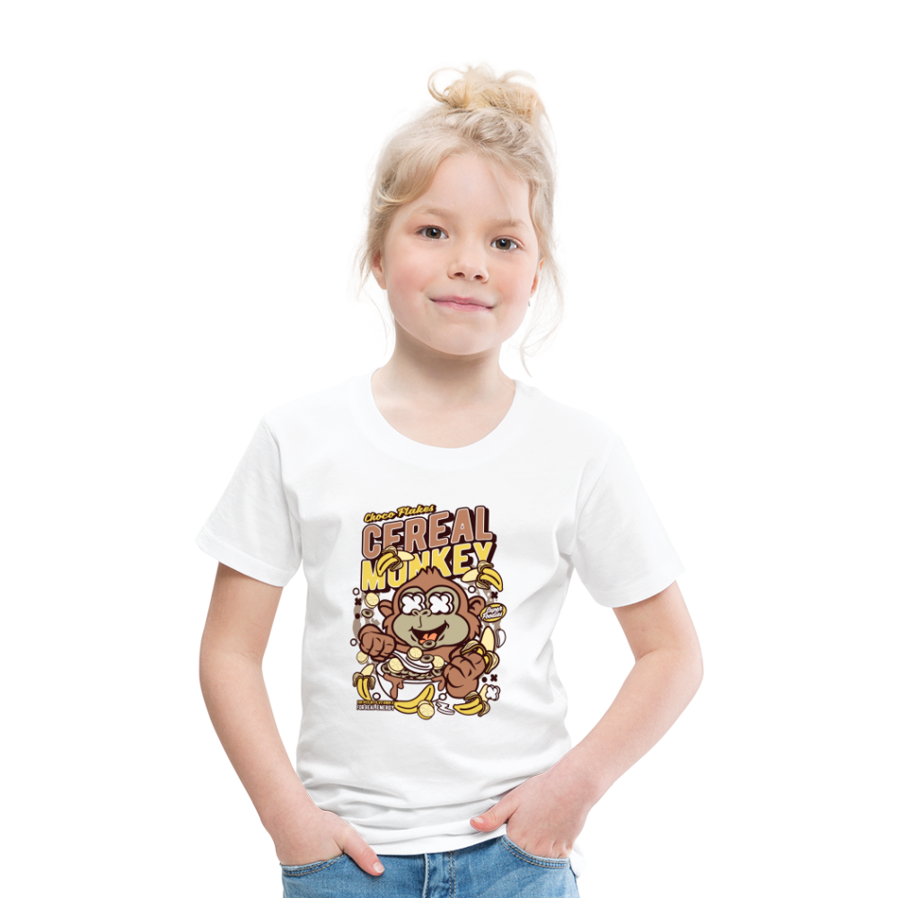 Maglietta Premium per bambini | Spreadshirt | Cereal Monkey - bianco