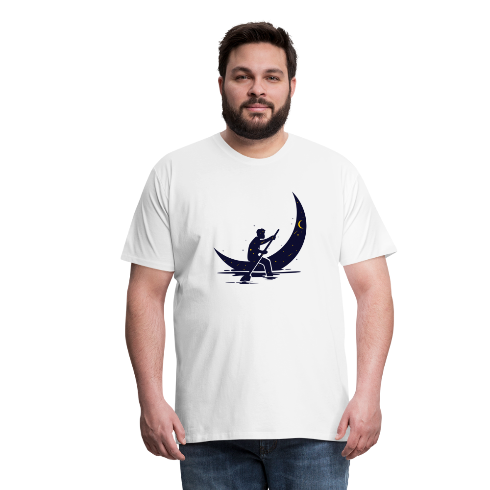 Maglietta Premium da uomo | Spreadshirt | Moon Boat - bianco