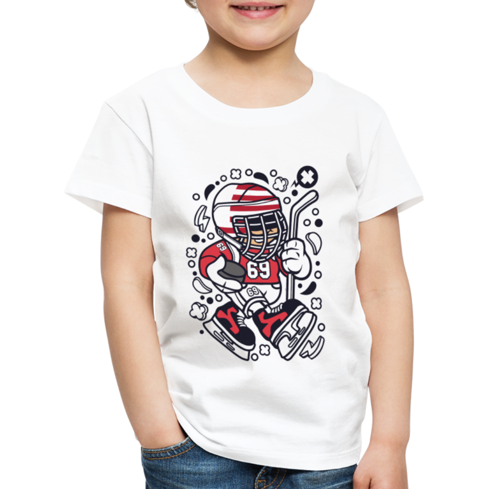 Maglietta Premium per bambini | Spreadshirt | American Hockey Kid - bianco