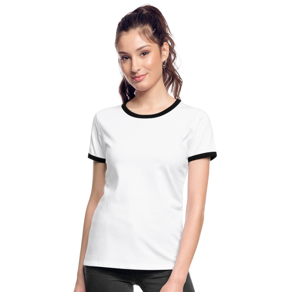 Maglietta Contrast da donna | Spreadshirt - bianco/nero