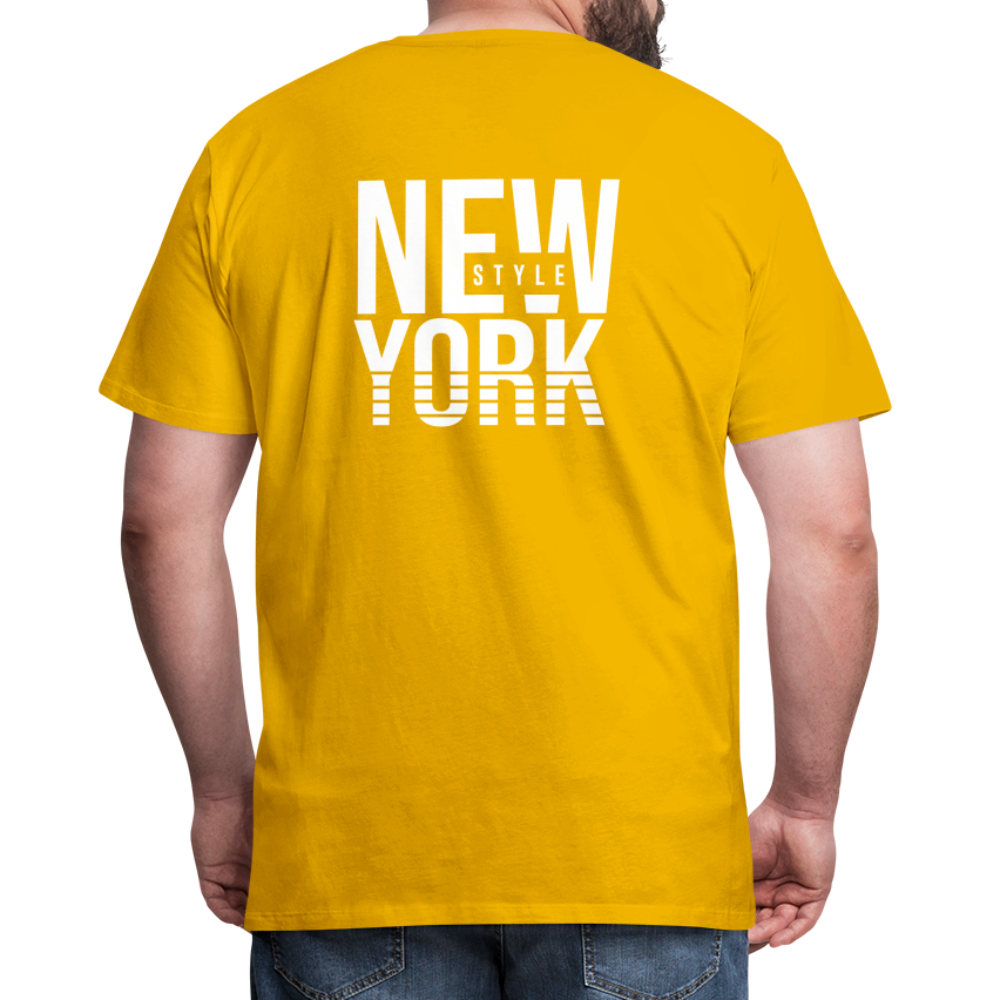 Maglietta Premium da uomo | Spreadshirt | New York Style - giallo sole