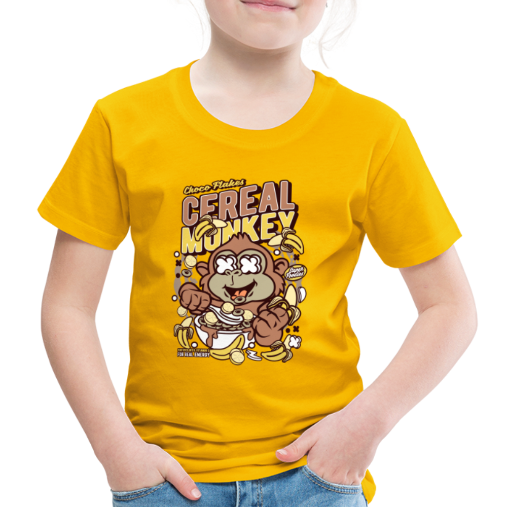 Maglietta Premium per bambini | Spreadshirt | Cereal Monkey - giallo sole