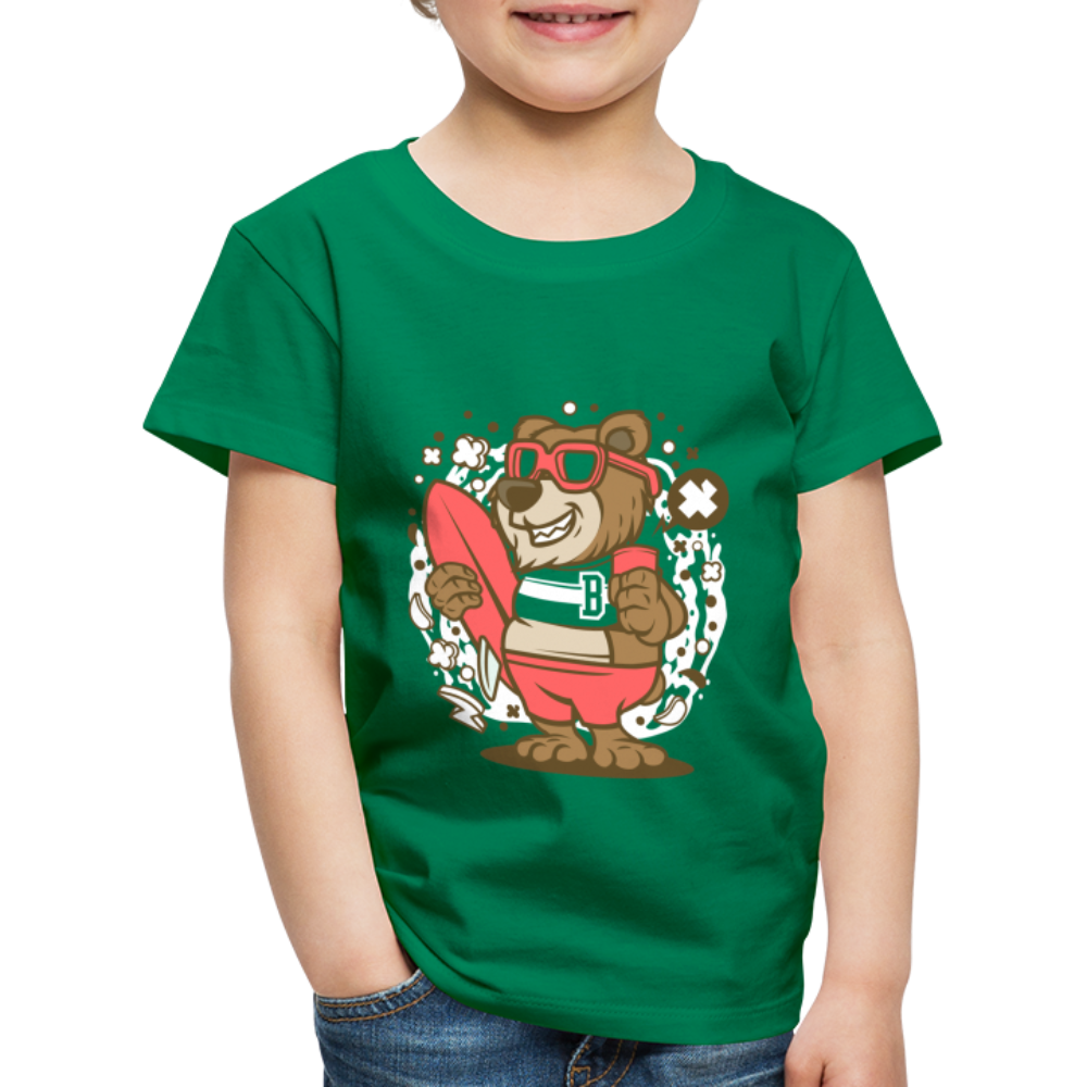 Maglietta Premium per bambini | Spreadshirt | Bear Surfing - verde kelly