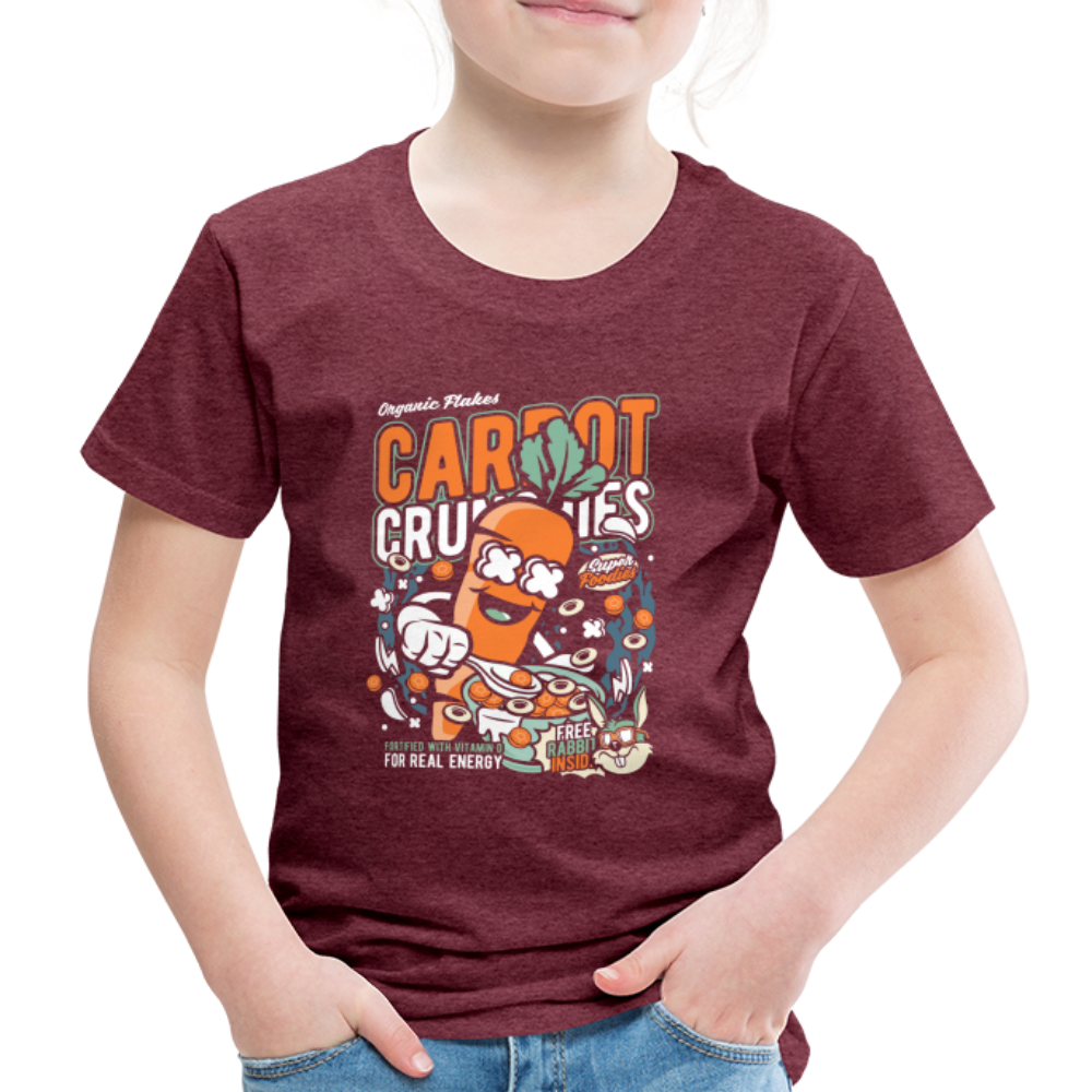 Maglietta Premium per bambini | Spreadshirt | Carrot Crunchies - rosso bordeaux melange