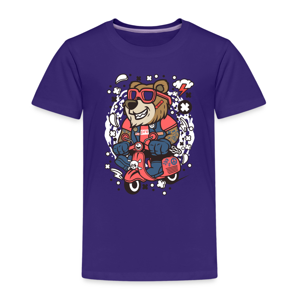 Maglietta Premium per bambini | Spreadshirt | Bear Scooterist - viola