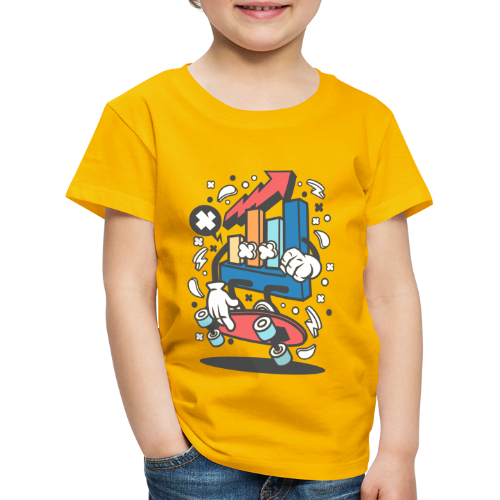 Maglietta Premium per bambini | Spreadshirt | Chart Skater - giallo sole