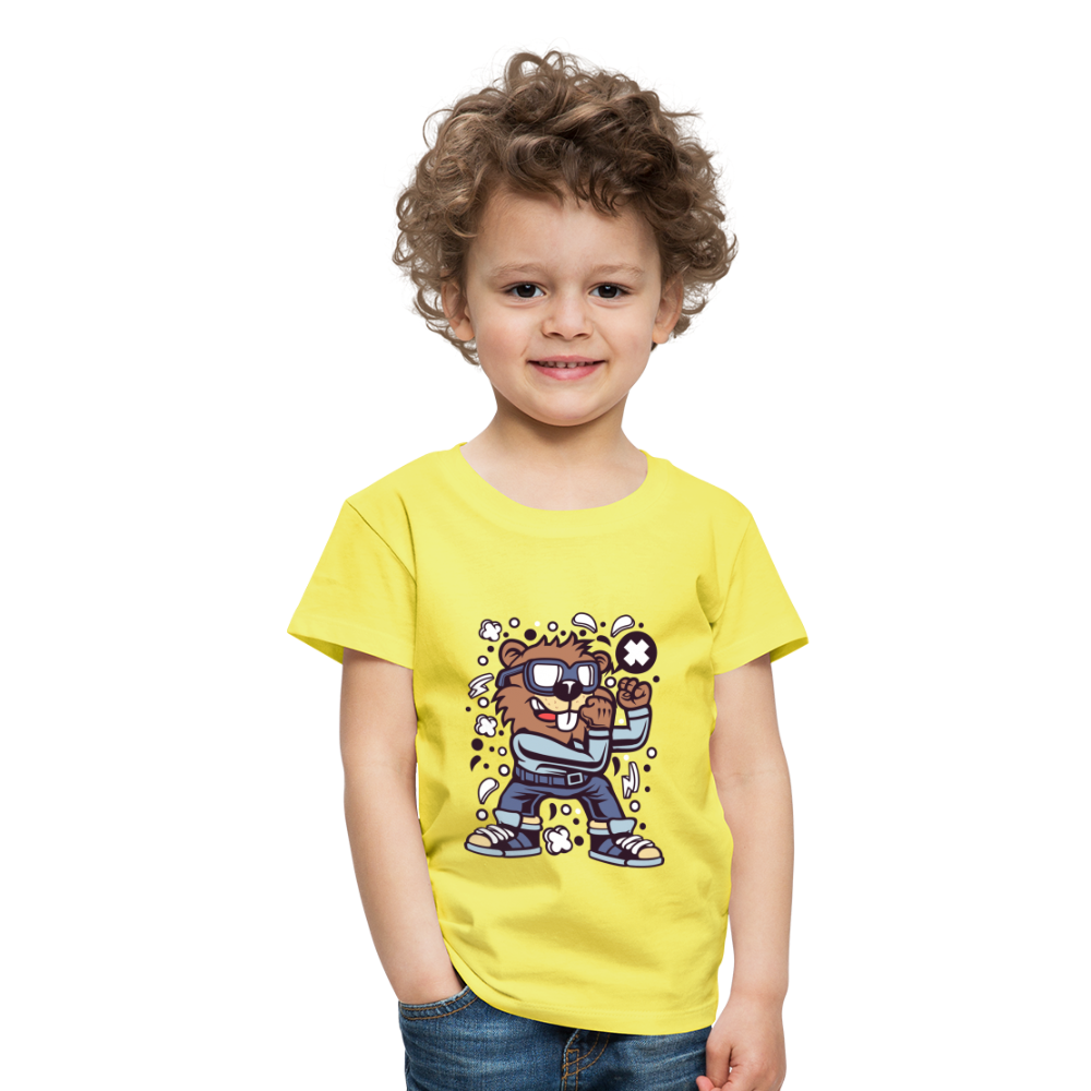 Maglietta Premium per bambini | Spreadshirt | Beaver Fighter - giallo