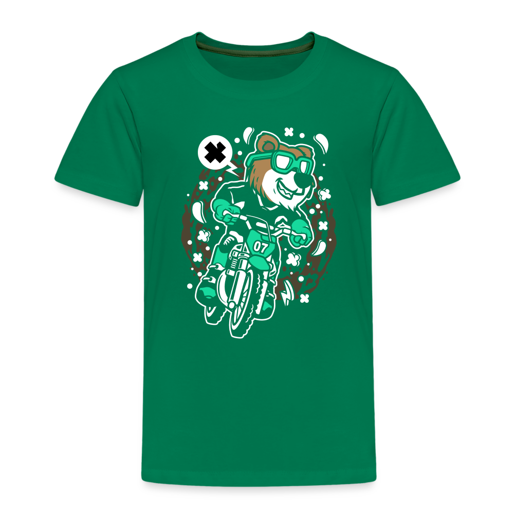 Maglietta Premium per bambini | Spreadshirt | Bear Motocross - verde kelly