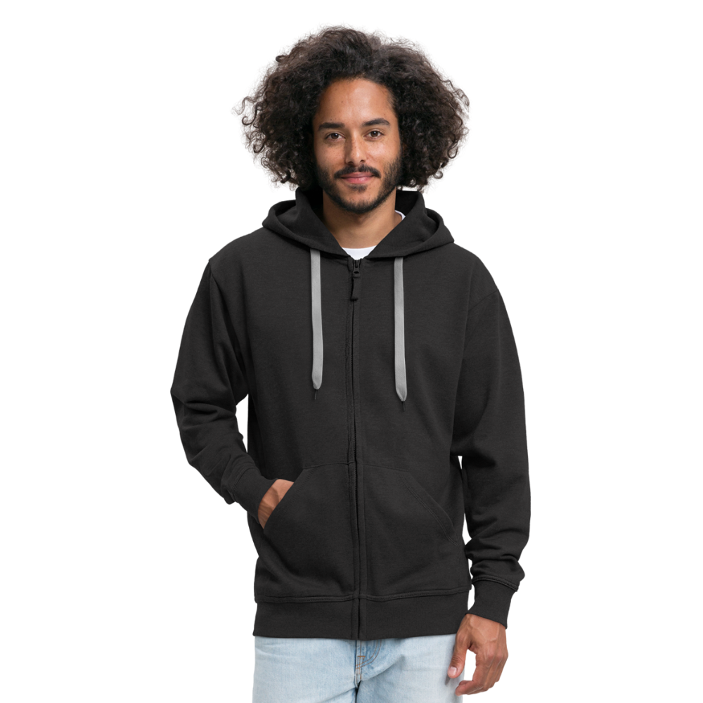 Giacca Felpata con zip Premium da uomo | Spreadshirt - nero