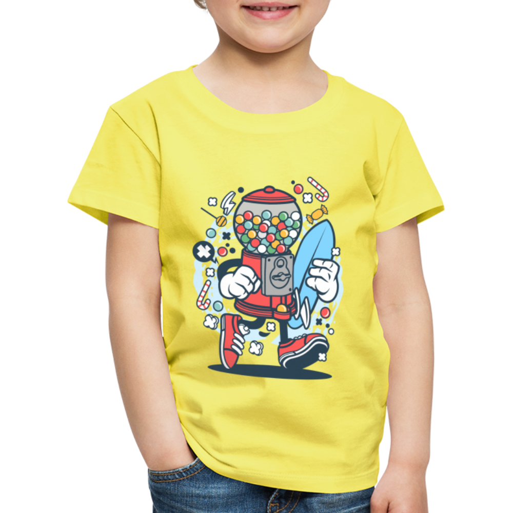 Maglietta Premium per bambini | Spreadshirt | Candy Machine Surfer - giallo