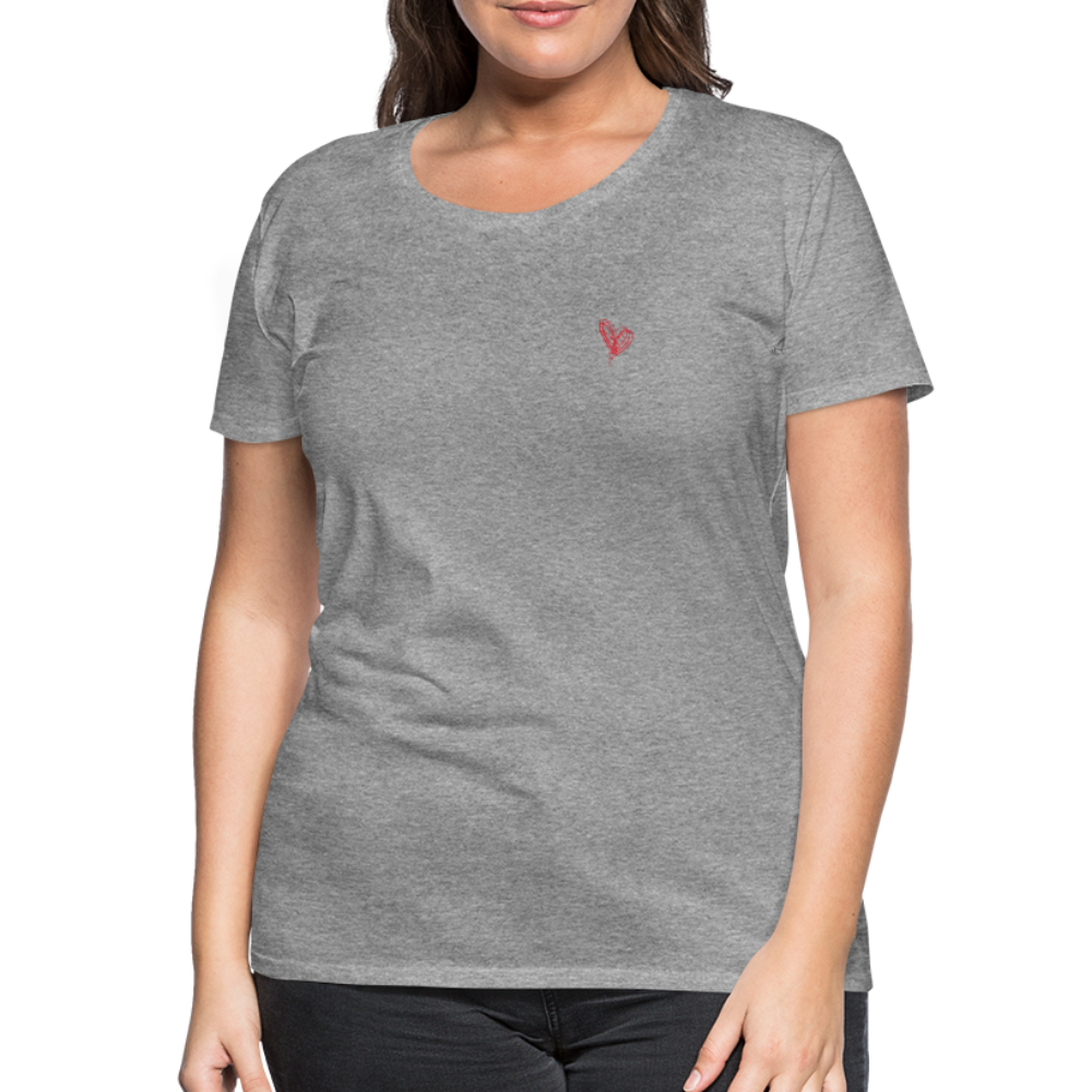 Maglietta Premium da donna | Spreadshirt | Collect Hearts - grigio melange