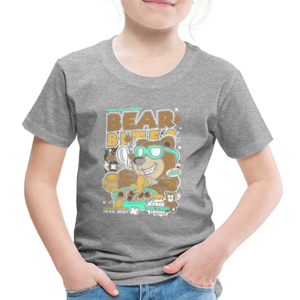 Maglietta Premium per bambini | Spreadshirt | Bear Bites - grigio melange