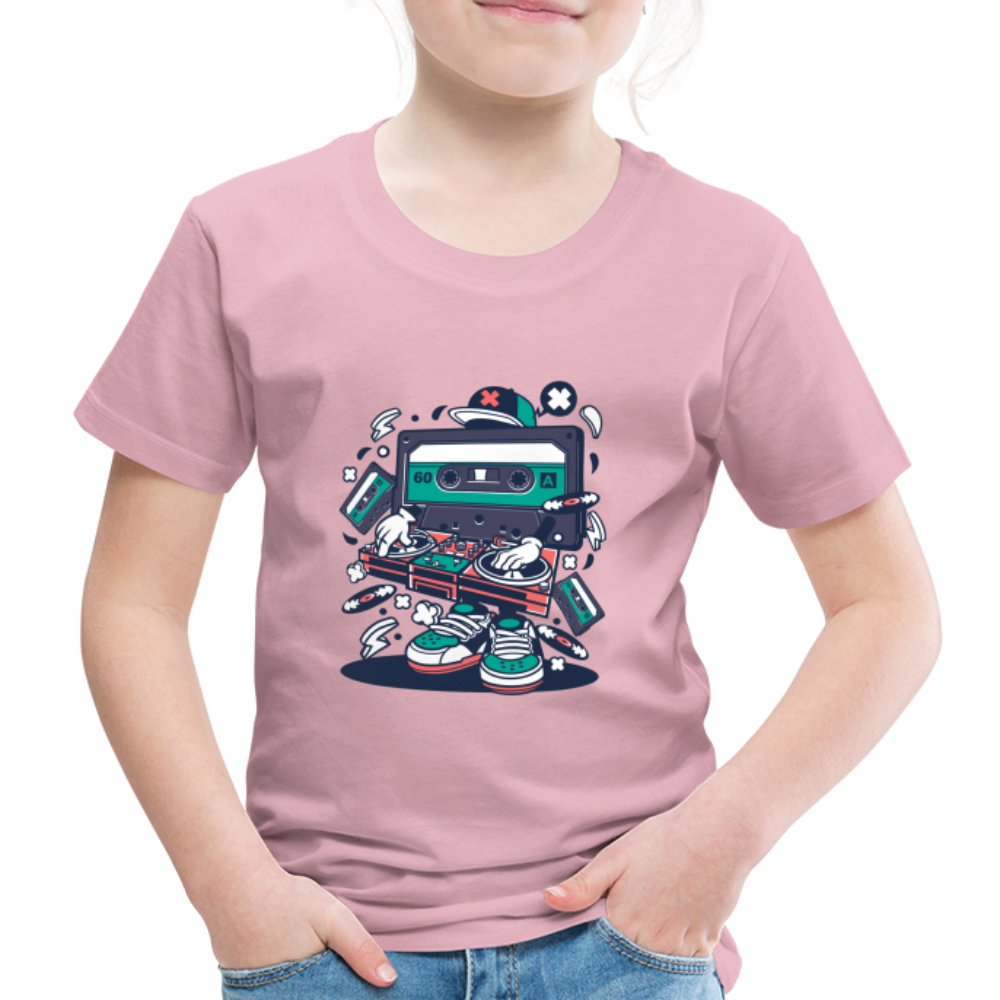 Maglietta Premium per bambini | Spreadshirt | Cassette Disk Jockey - rosa chiaro