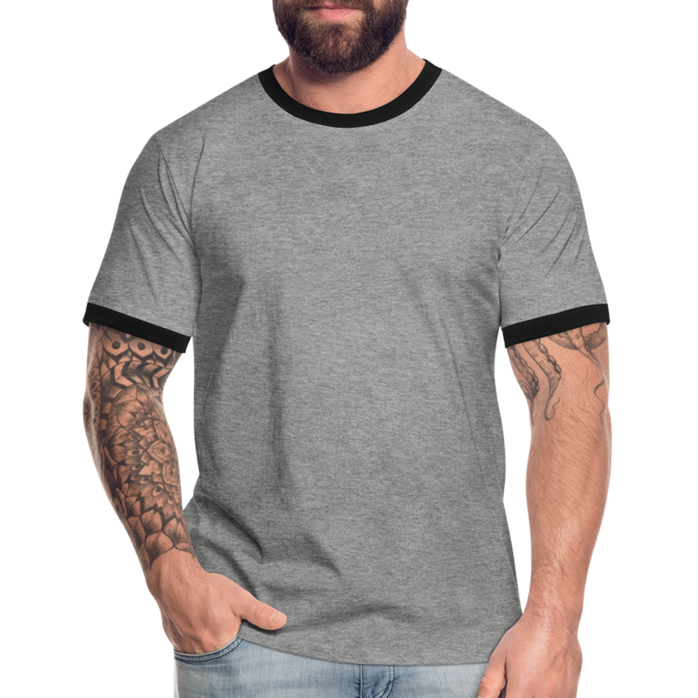 Maglietta Contrast da uomo | Spreadshirt - grigio melange/nero