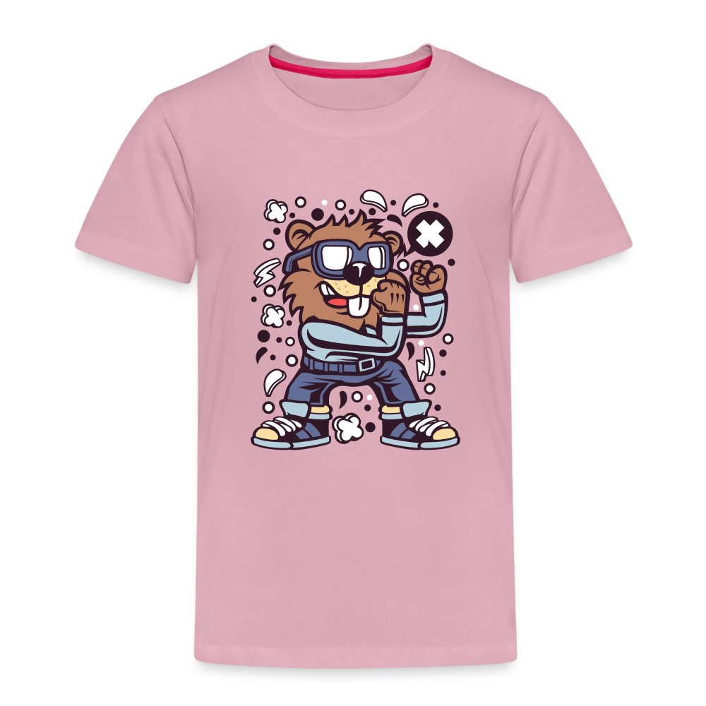 Maglietta Premium per bambini | Spreadshirt | Beaver Fighter - rosa chiaro