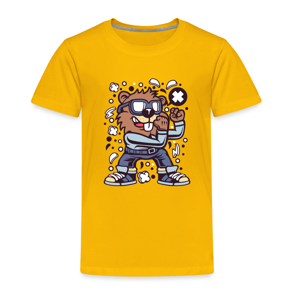 Maglietta Premium per bambini | Spreadshirt | Beaver Fighter - giallo sole