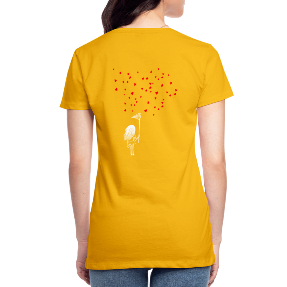 Maglietta Premium da donna | Spreadshirt | Collect Hearts - giallo sole