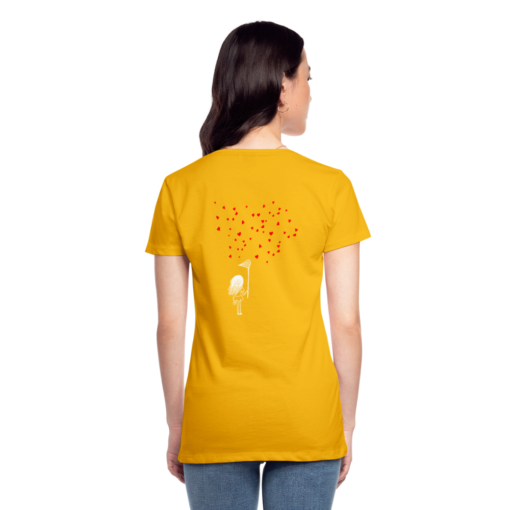 Maglietta Premium da donna | Spreadshirt | Collect Hearts - giallo sole