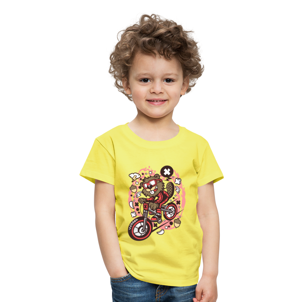 Maglietta Premium per bambini | Spreadshirt | Beaver Downhill - giallo