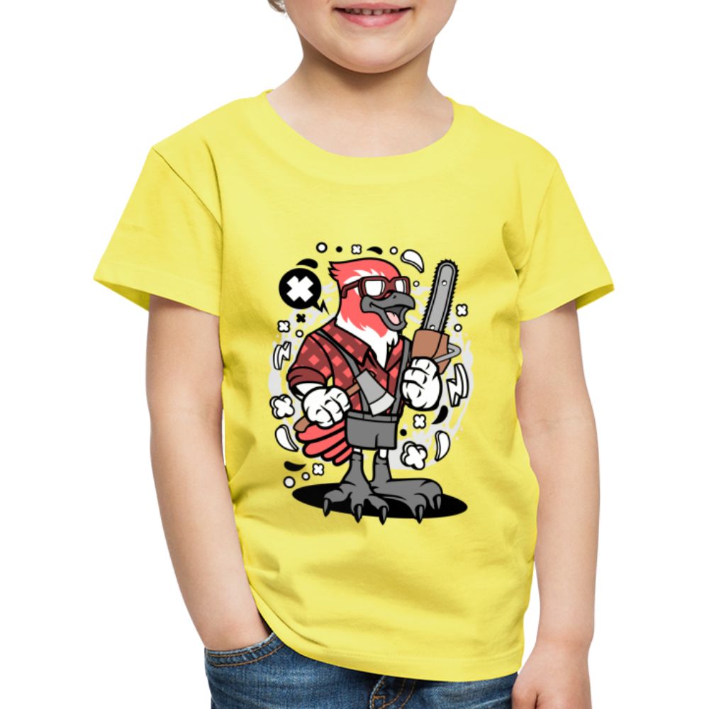 Maglietta Premium per bambini | Spreadshirt | Bird Lumberjack - giallo