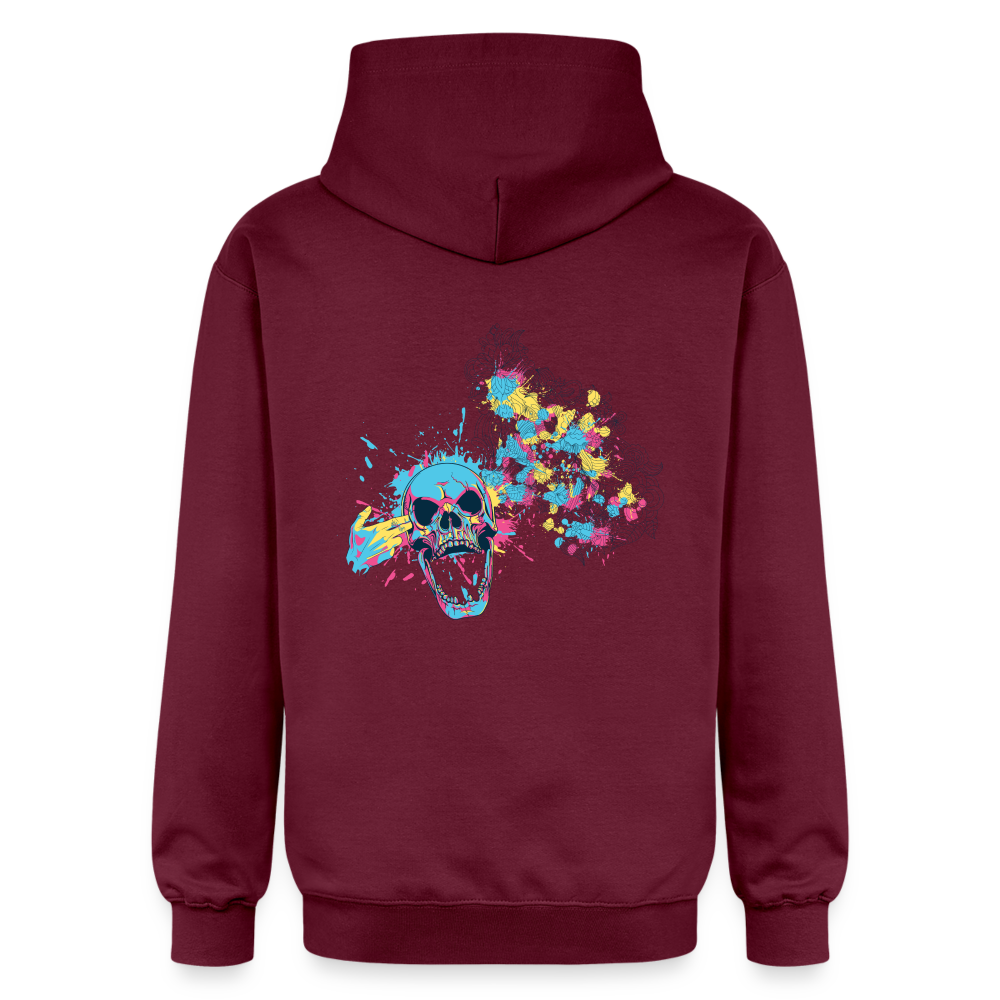 Felpa con cappuccio unisex Softstyle® | Gildan  | Skull Explosion - maroon