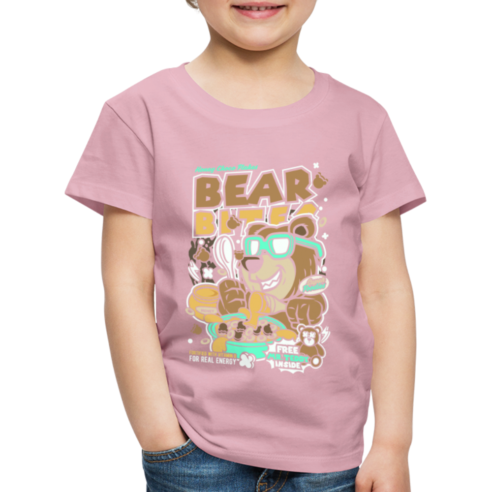 Maglietta Premium per bambini | Spreadshirt | Bear Bites - rosa chiaro