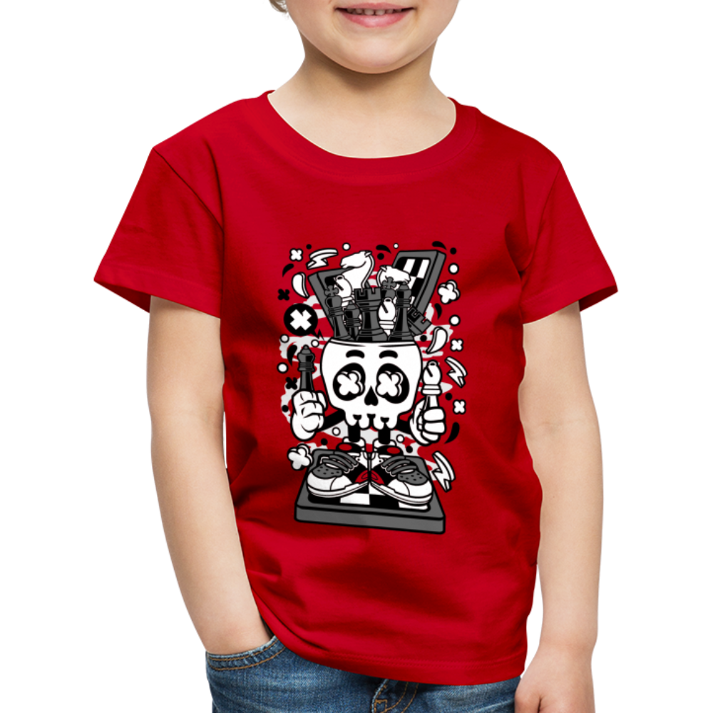 Maglietta Premium per bambini | Spreadshirt | Chess Skull - rosso