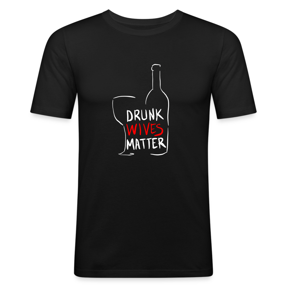 Maglietta aderente da uomo | Stedman | Drunk Wives Matter - nero