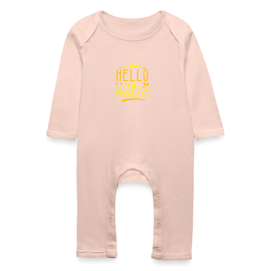 Tutina ecologica per neonato | BabyBugz | Hello World - rosa cristal