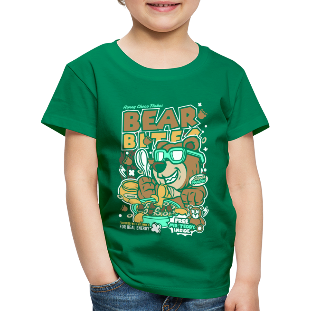 Maglietta Premium per bambini | Spreadshirt | Bear Bites - verde kelly