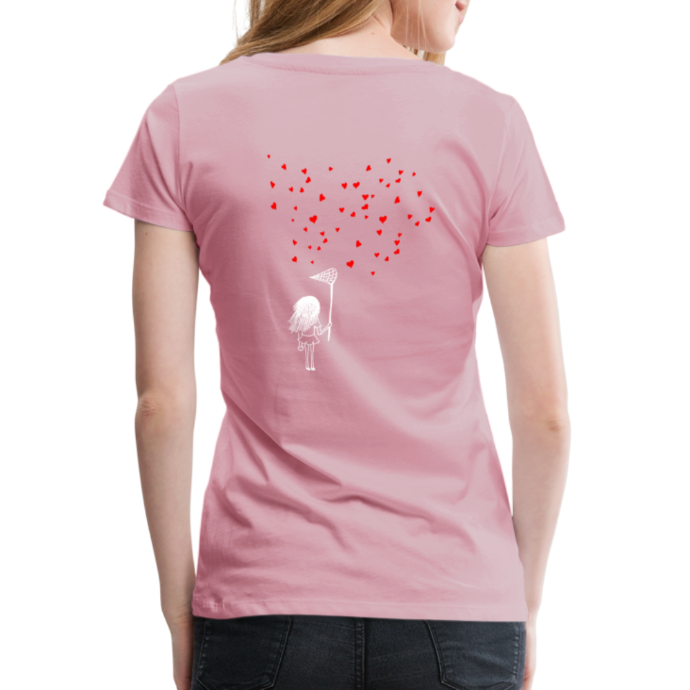 Maglietta Premium da donna | Spreadshirt | Collect Hearts - rosa chiaro