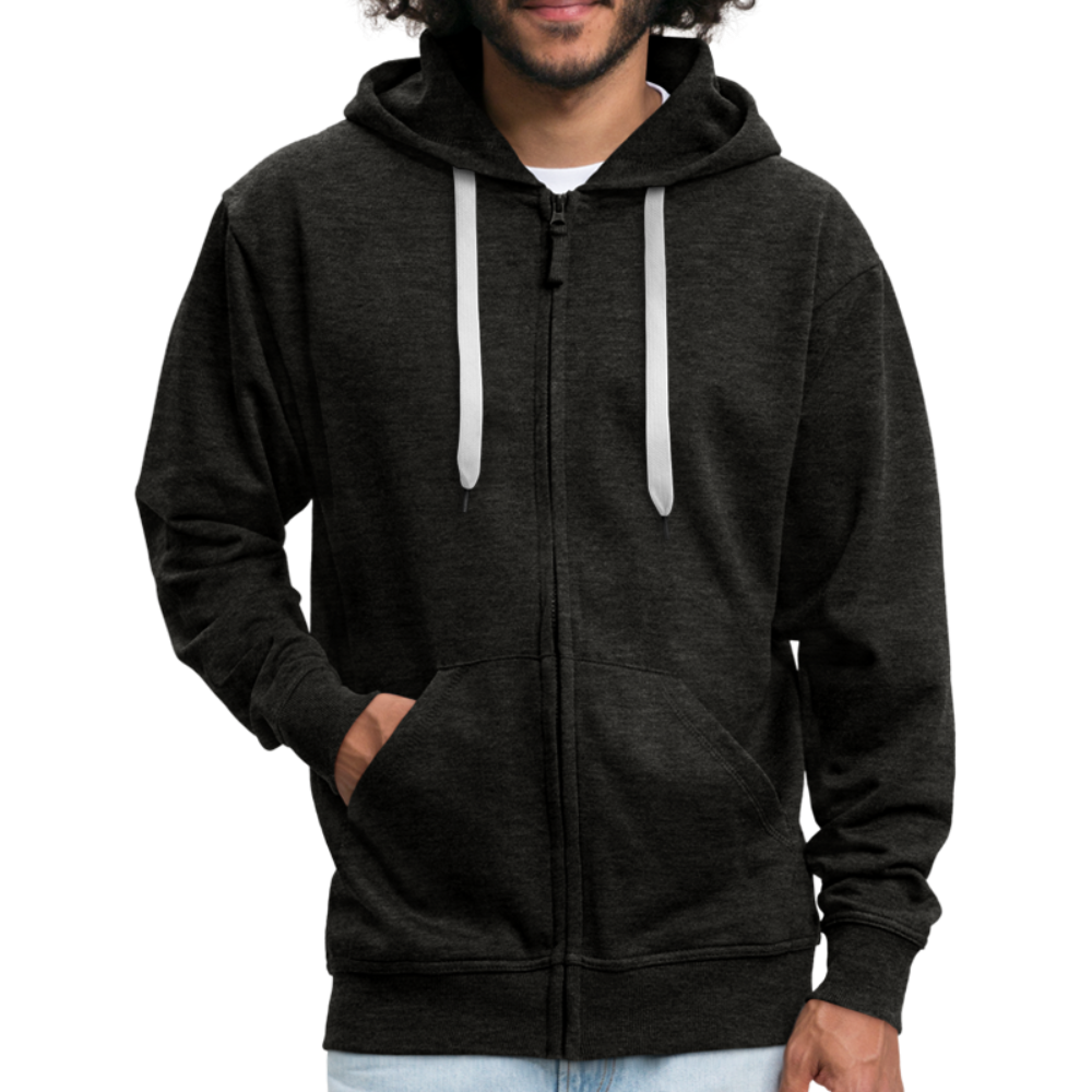 Giacca Felpata con zip Premium da uomo | Spreadshirt - antracite