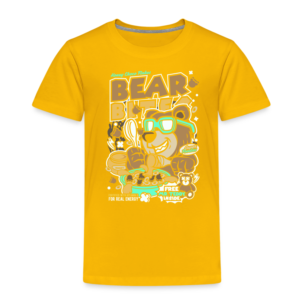 Maglietta Premium per bambini | Spreadshirt | Bear Bites - giallo sole