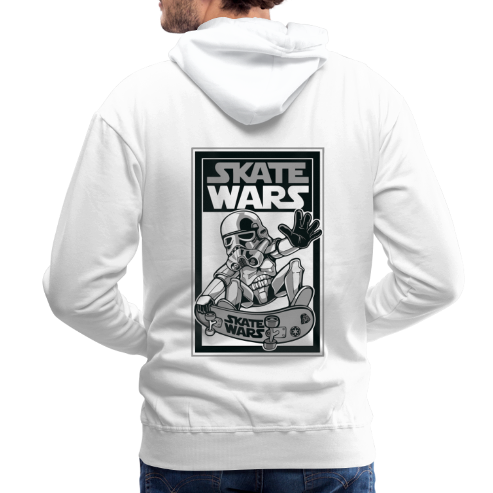 Felpa con cappuccio premium da uomo | Spreadshirt | Skate Wars - bianco