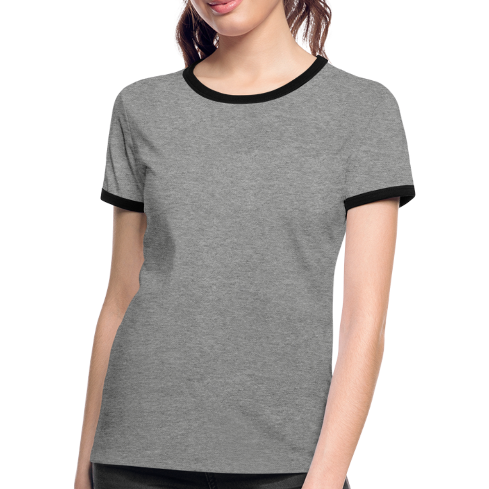 Maglietta Contrast da donna | Spreadshirt - grigio melange/nero