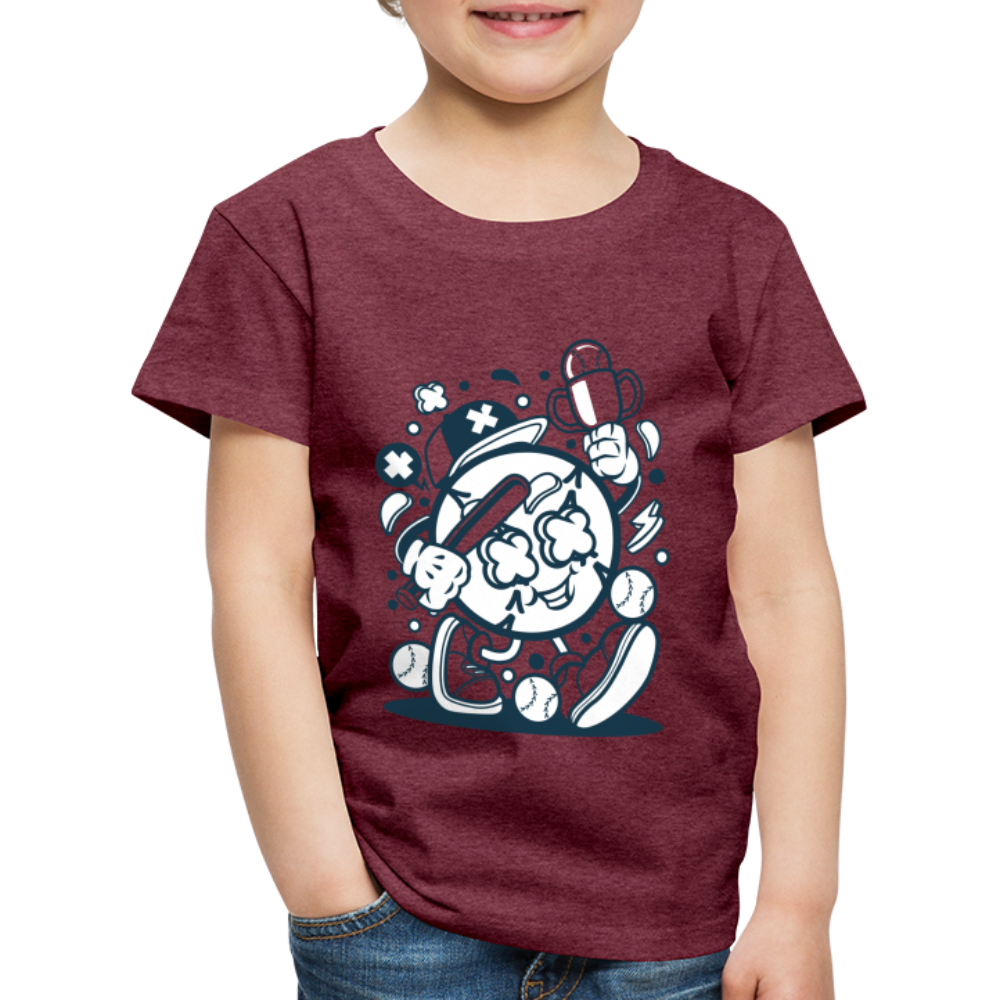 Maglietta Premium per bambini | Spreadshirt | Baseball Champion - rosso bordeaux melange